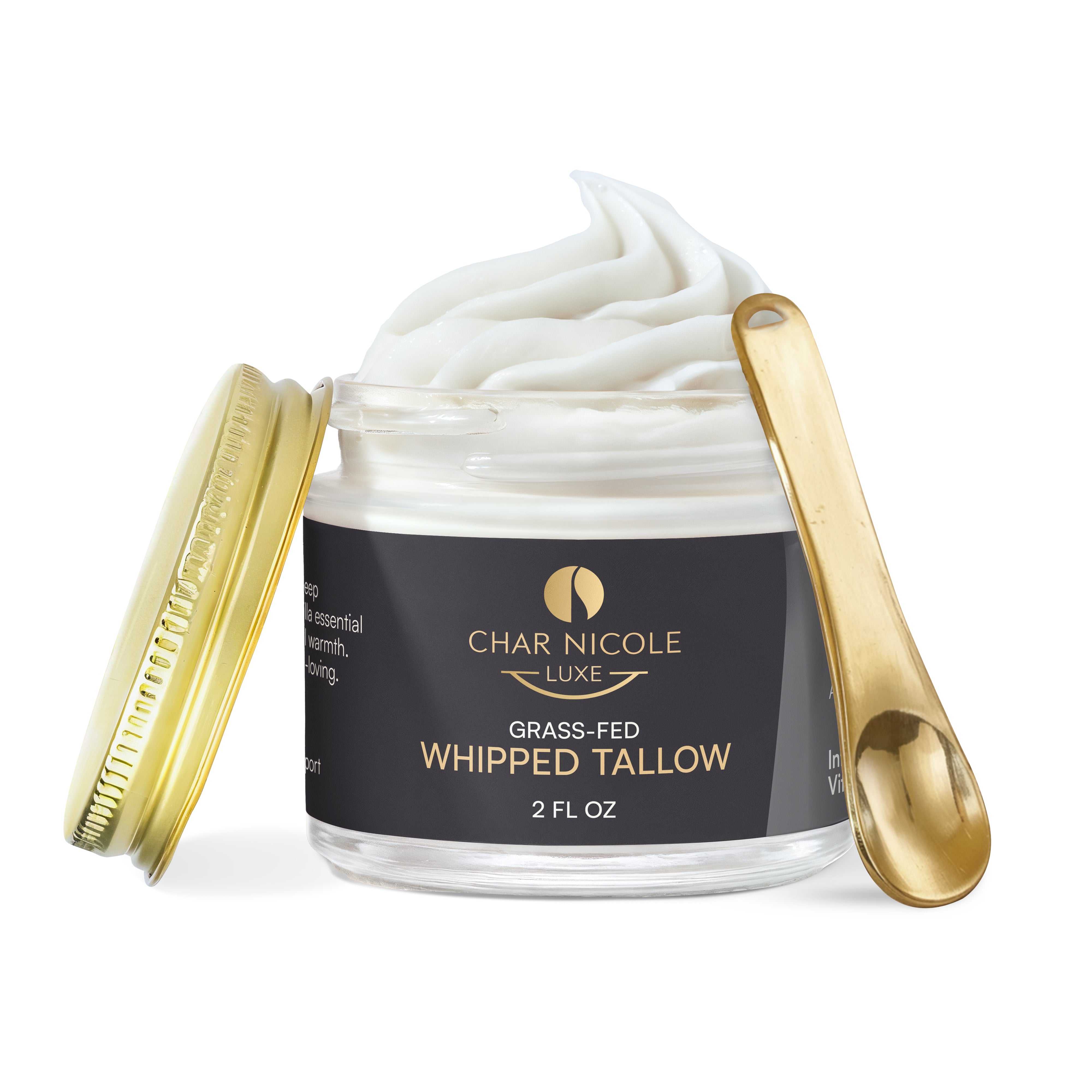 Whipped Grass-Fed Tallow Balm with Vanilla Bean – Char Nicole Luxe
