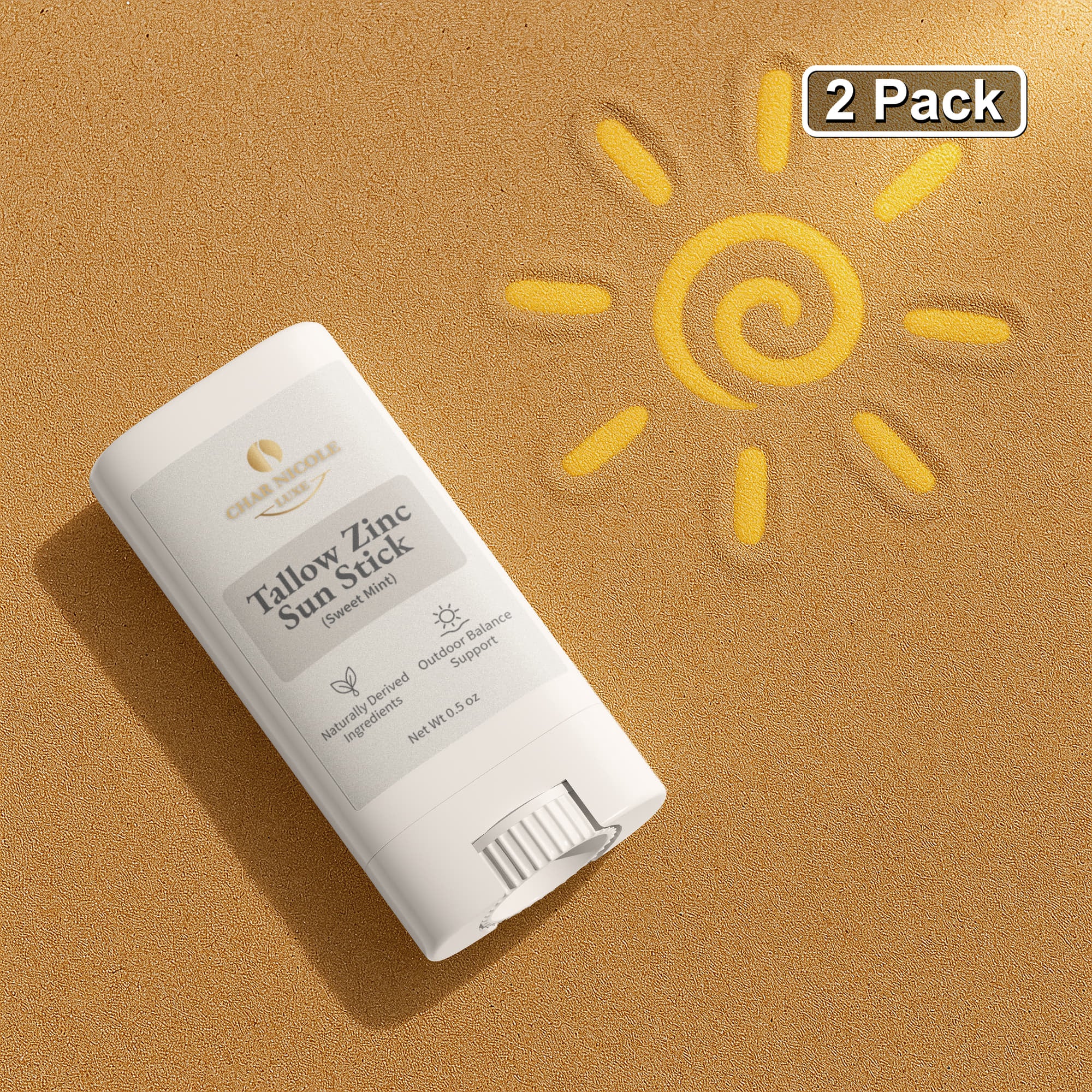 2 Pack Tallow Zinc Sun Stick