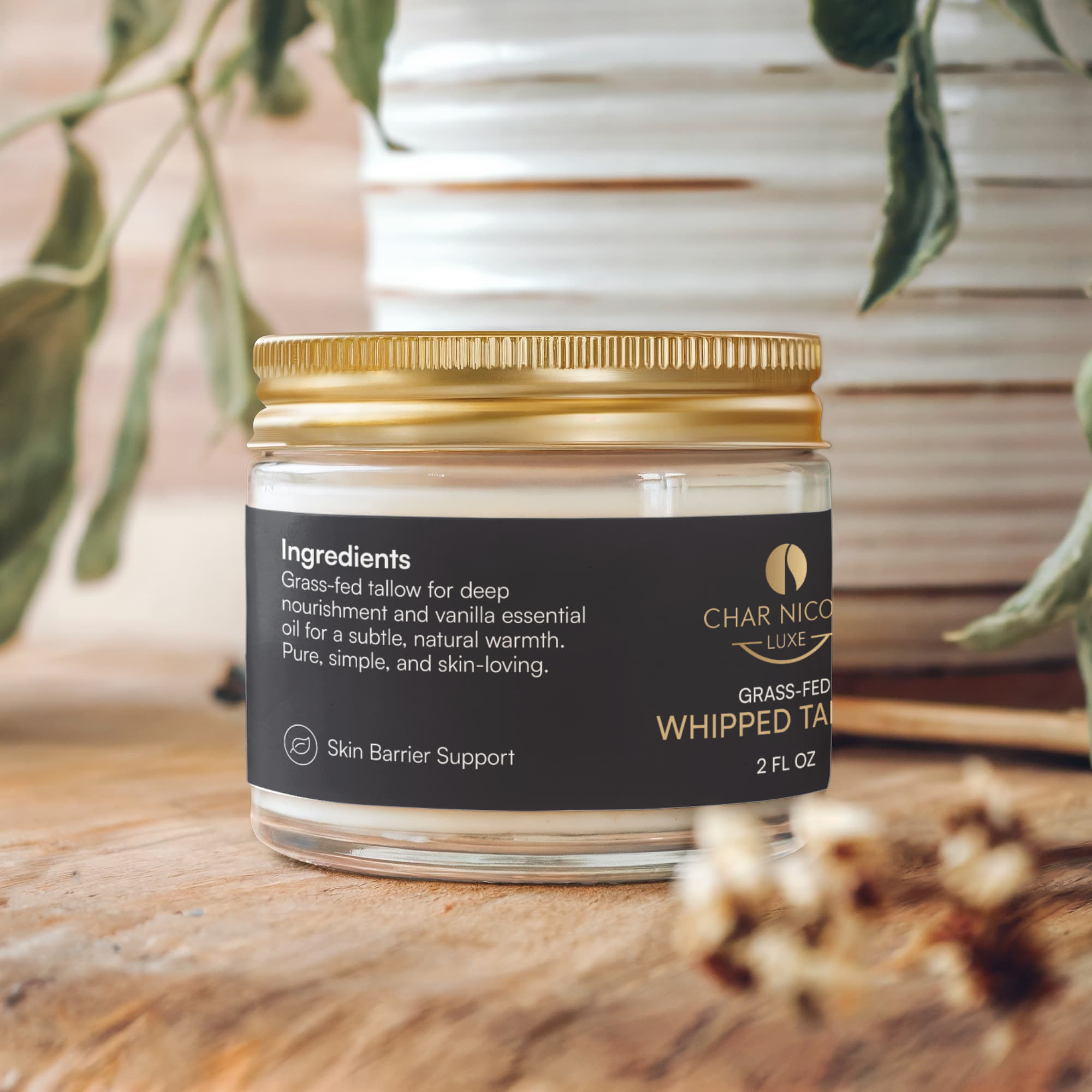 Whipped Grass-Fed Tallow Balm with Vanilla Bean
