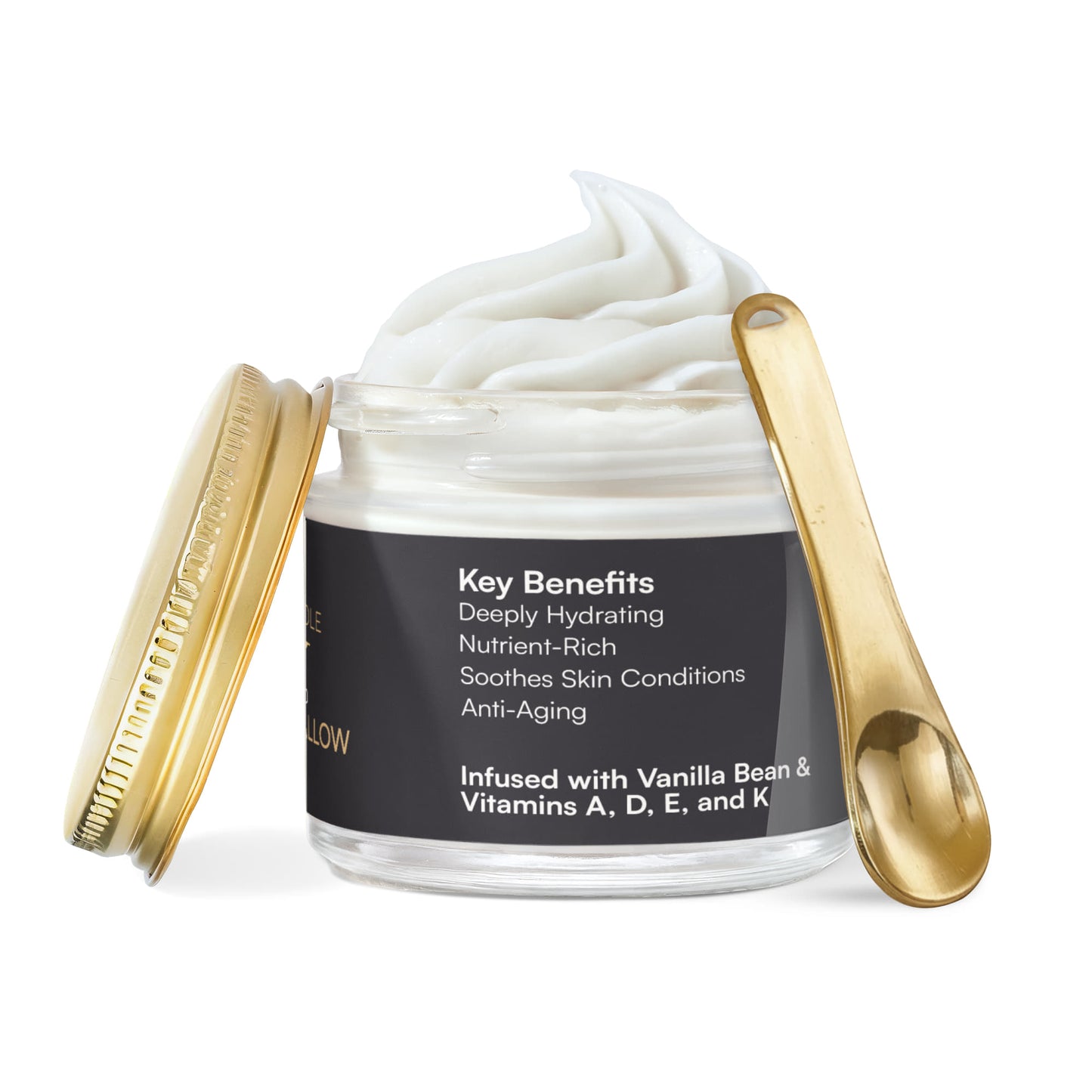 Whipped Grass-Fed Tallow Balm with Vanilla Bean