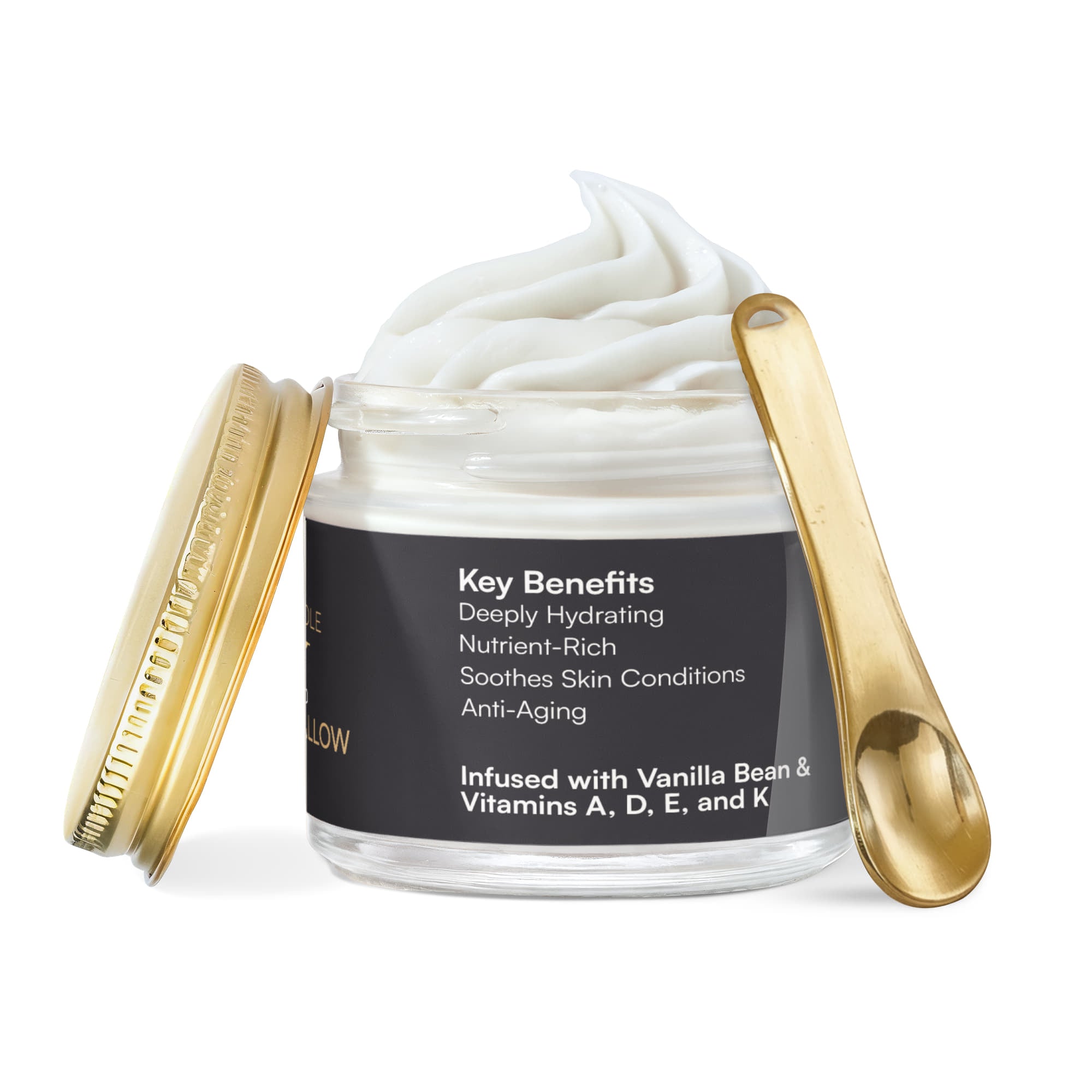 Whipped Grass-Fed Tallow Balm with Vanilla Bean